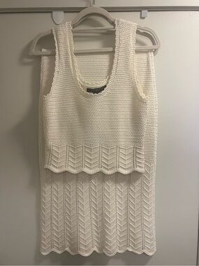 NWT French Connection Cream Knit Set, size M